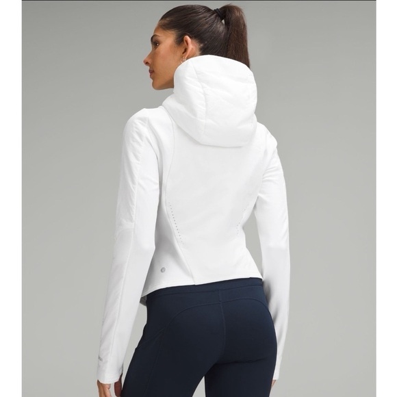 Lululemon Push Your Pace Women’s Jacket Winter Running Coat White Size 12 NWT - Picture 3 of 16